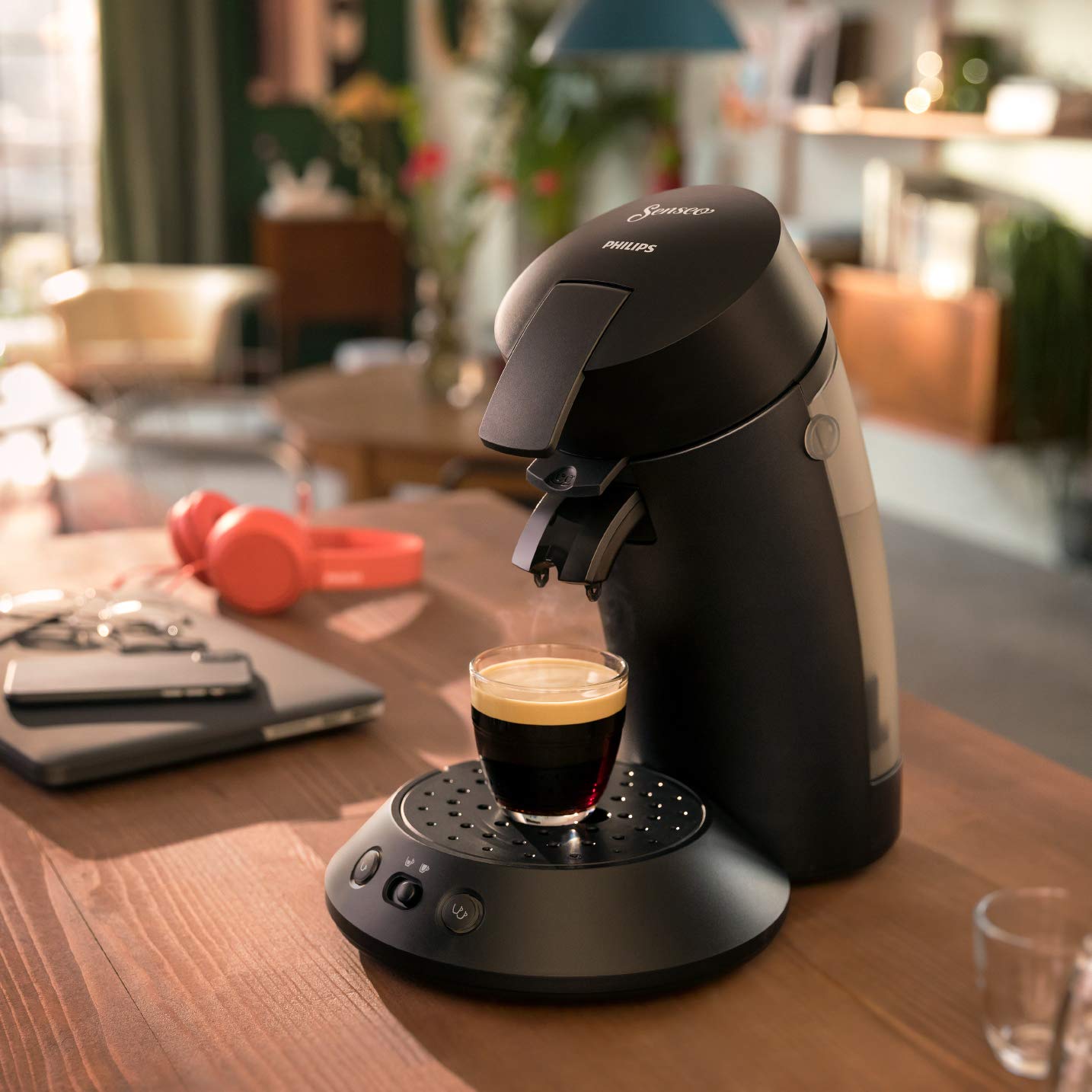 Machine à Café à Dosettes Original Plus CSA210/61 – Noir Intense, Crema Plus