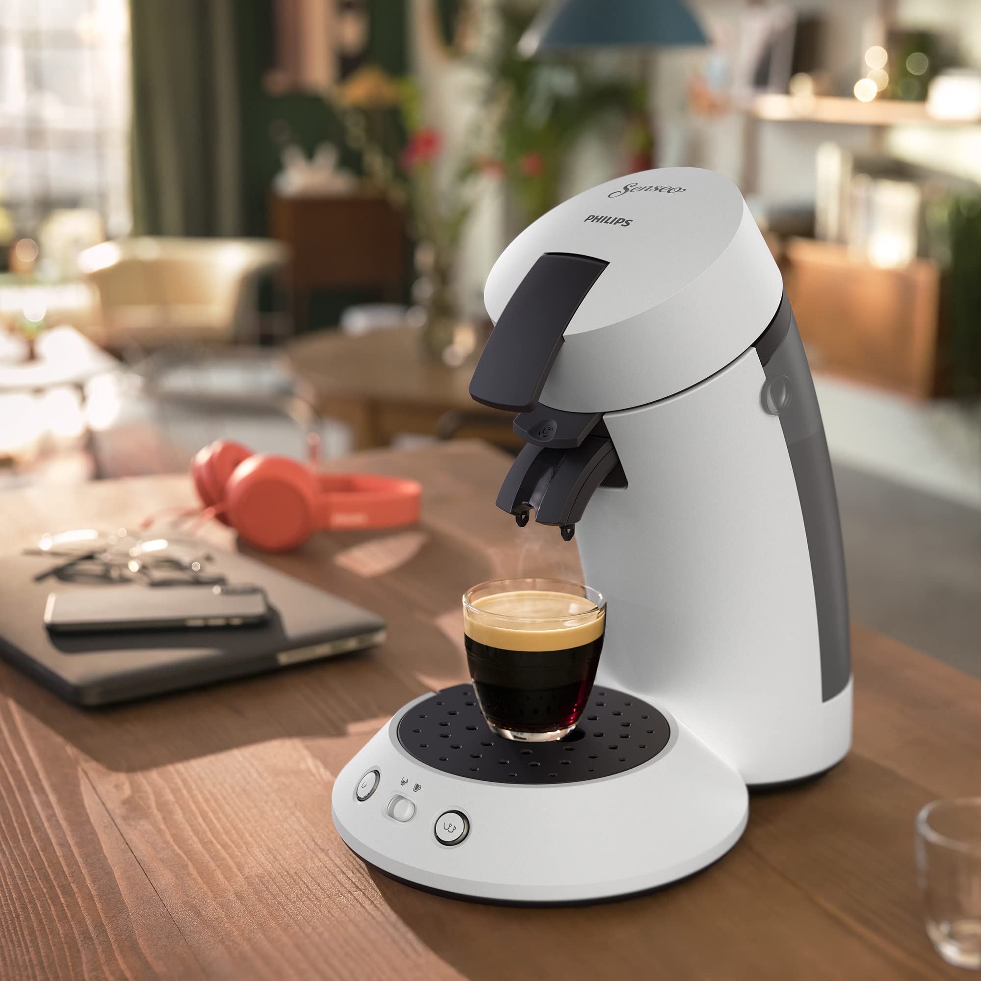 Machine à Café à Dosettes Original Plus CSA210/10 – Blanc, Technologie Boost