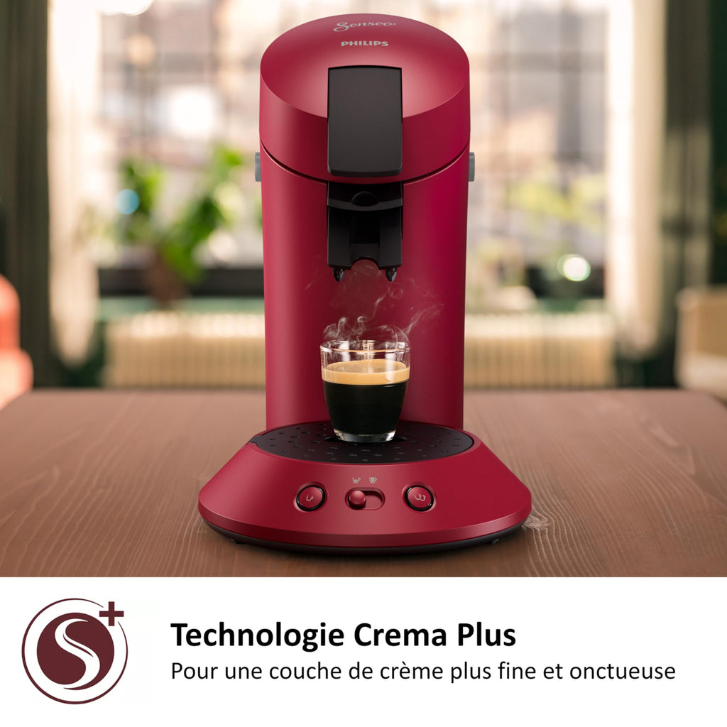 Machine à Café à Dosettes Original Plus CSA210/91 – Rouge, 1 ou 2 Tasses