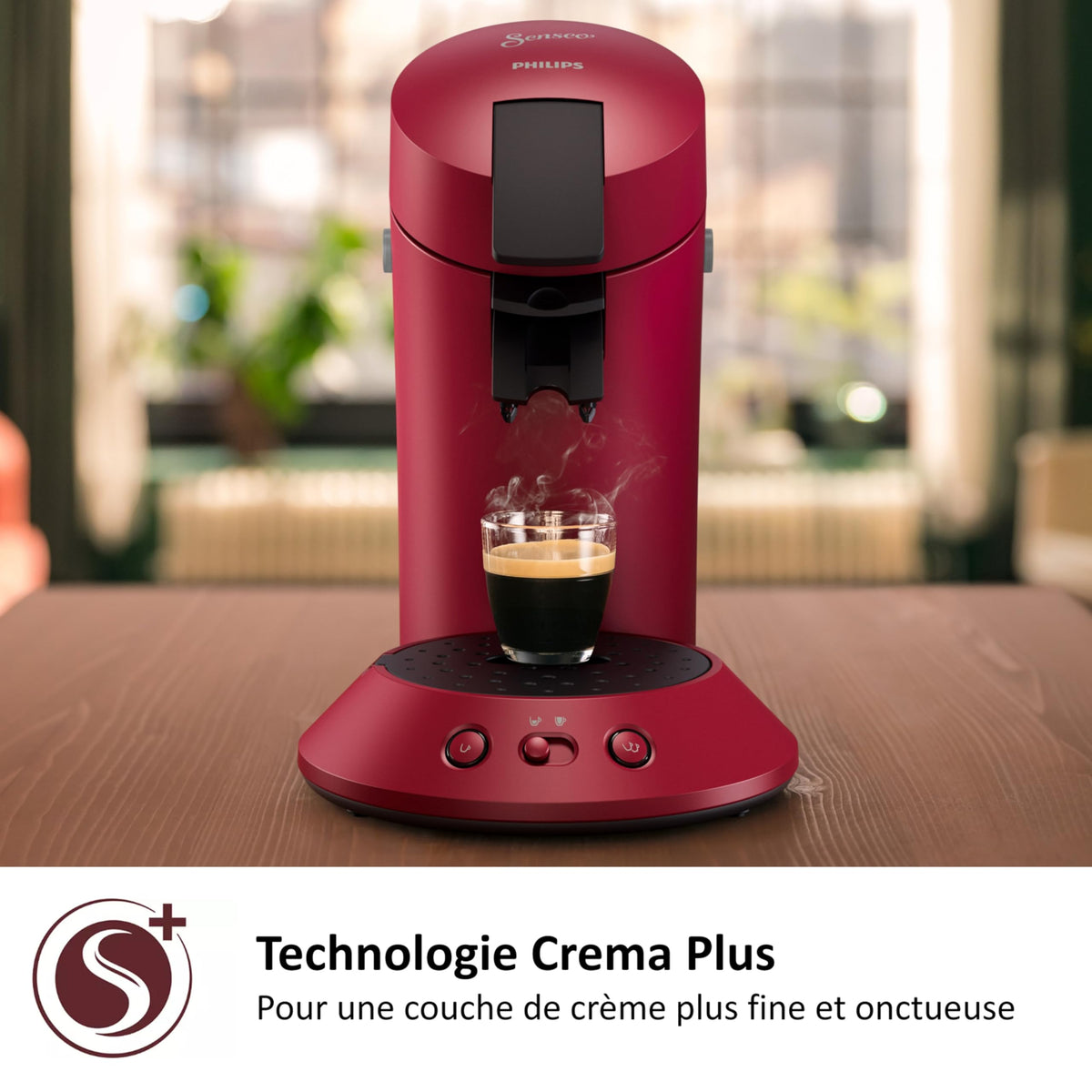 Machine à Café à Dosettes Original Plus CSA210/91 – Rouge, 1 ou 2 Tasses