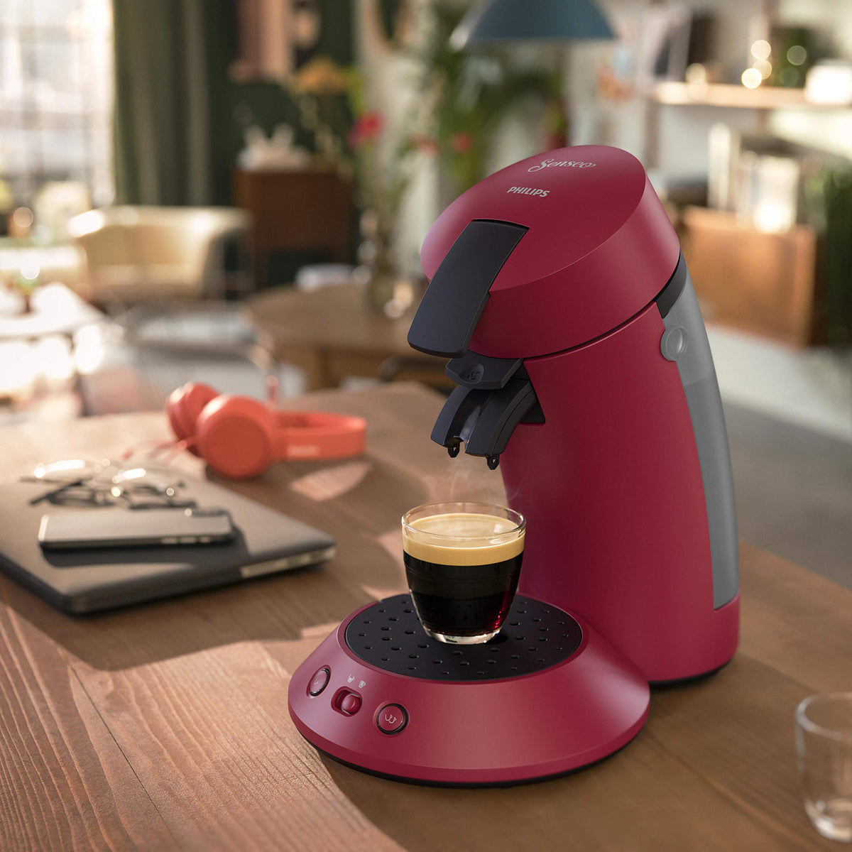 Machine à Café à Dosettes Original Plus CSA210/91 – Rouge, 1 ou 2 Tasses